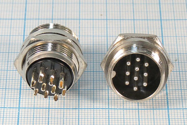 Штекер микрофонный MIC20\10P\пан\М19\ XS20JK10P-M[MS-DF-20-10]; №14547 штек мик MIC20\10P\пан\М19\\ XS20JK10P-M[MS-DF-20-10]