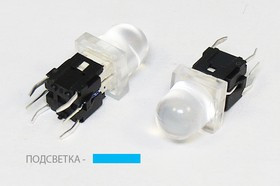 Тактовая кнопка, 7.0x 7.0x17, алгоритм работы NO, IL2Всиний, контакты 6P, PB6146L-4