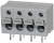 TBL009-500-04GY-2GY, Fixed Terminal Blocks Terminal block, screwless, 5.00, Horizontal, 4, Gray w Gray Button