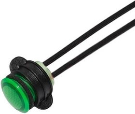 CNX714C500120W, LED Panel Mount Indicators PMI 14mm LED 120V Wire Green MS