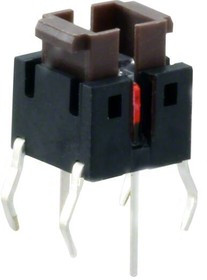 FSMIJ62AR04, Switch Tactile OFF (ON) SPST Rectangular Button PC Pins 0.05A 12VDC 500000Cycles 1.57N