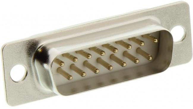 40-9715M, D-Sub Standard Connectors 15 POS. SOLDER MALE GOLD PLTD. CONTACTS