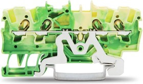 2001-1407, Клеммная колодка на DIN рейку, 4 вывод(-ов), 22 AWG, 14 AWG, 1.5 мм², Зажим, 18 А