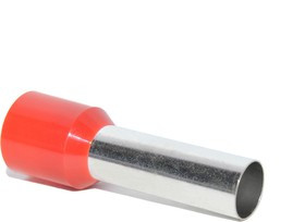 Наконечник штыревой втулочный изолированный KTE 35-25 35мм2/L=25мм/Красный (упак=100 шт.)