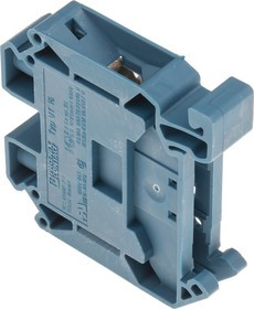 3044209, UT 16 BU Series Blue Feed Through Terminal Block, 1.5 25mm², Single-Level, Screw Termination