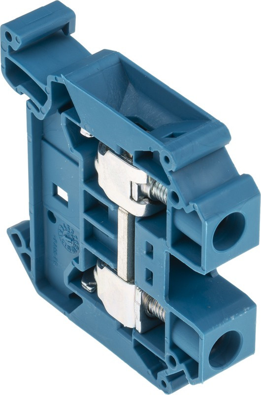 3044209, UT 16 BU Series Blue Feed Through Terminal Block, 1.5 25mm², Single-Level, Screw Termination