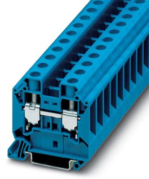 3044209, UT 16 BU Series Blue Feed Through Terminal Block, 1.5 25mm², Single-Level, Screw Termination