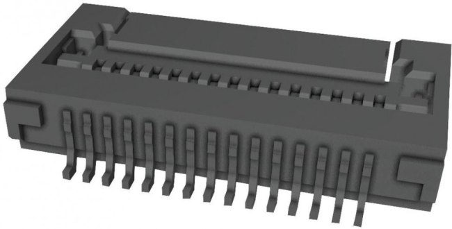502244-2430, 502244 0.5mm Pitch 24 Way Right Angle Female FPC Connector, ZIF 502244-2430, 502244 0.5mm Pitch 24 Way Right Angle Female FPC Connector, ZIF