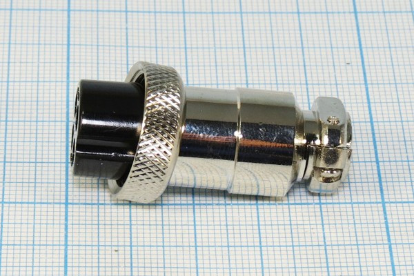 Гнездо микрофонное MIC20, на кабель,4контакта, соединител резьба М19, аналог MS-DF-20-4; Q-14516 гн мик MIC20\ 4P\каб\М19\\ XS20JK4P-F[MS-DF