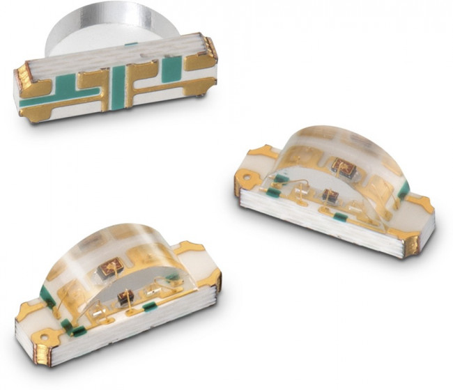 155124M173200, Standard LEDs - SMD WL-SFSW SideVw FlClr Rnd 1204 R/G/B