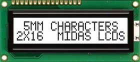 MC21605C6W-FPTLW-V2, MC21605C6W-FPTLW-V2 Alphanumeric LCD Alphanumeric Display, 2 Rows by 16 Characters MC21605C6W-FPTLW-V2, MC21605C6W-FPTLW-V2 Alphanumeric LCD Alphanumeric Display, 2 Rows by 16 Characters