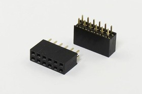 Разъем PBD-2x 6 розетка, шаг P2.54, контакты 12P, монтаж на плату