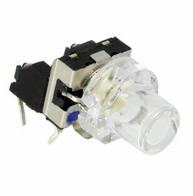 TL6215RF200BDT, Tactile Switches 50mA 12VDC BLU LED 200gf R.A. ThruHole