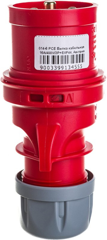 Вилка кабельная 16А 400V 3P+E IP44 014-6