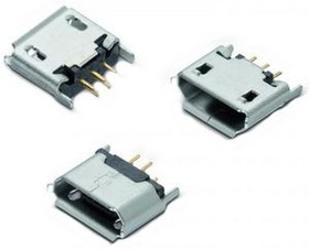 WR-COM USB Micro Type B Vertical THT, 614105150721