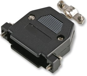 SH158-25BLK, Корпус разъема, Hood, D Sub Connectors, 25-сторонний, 180°, Корпус из Пластика
