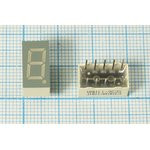 Светодиодный дисплей красный, 7 сегментов, 1 разряд, высота 9,2 мм, 1900 мкд, SC36-11HWA; №5192 R СД