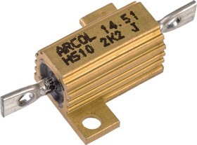 HS10 2K2 J, 2.2k 10W Wire Wound Chassis Mount Resistor HS10 2K2 J ±5%