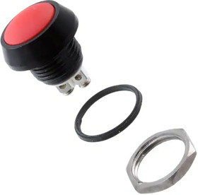 PV5S64019, Pushbutton Switches 0-2A 48VDC Off (On) 12mm Red Domed