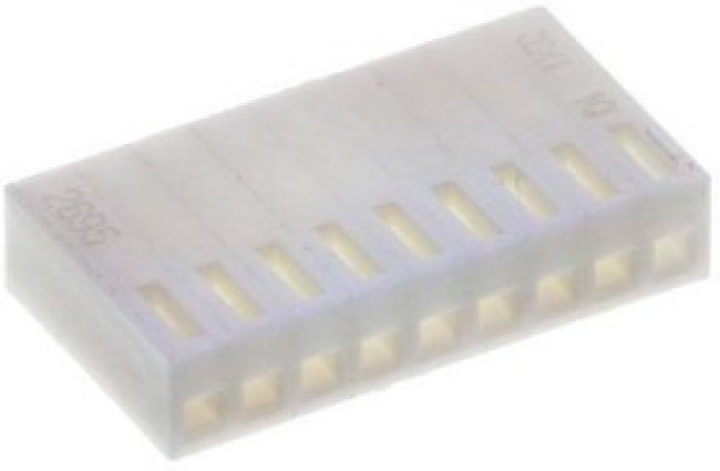 22012091, 2695 Female Crimp Connector Housing, 2.54mm Pitch, 9 Way, 1 Row 22012091, 2695 Female Crimp Connector Housing, 2.54mm Pitch, 9 Way, 1 Row