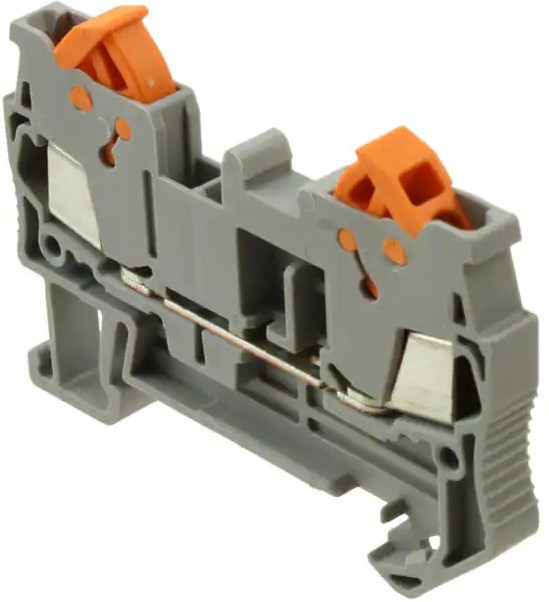 Quick connection terminal, quick connection, 0.25-1.5 mm², 2 pole, 17.5 A, 8 kV, gray, 3205019 Quick connection terminal, quick connection, 0.25-1.5 mm², 2 pole, 17.5 A, 8 kV, gray, 3205019
