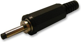 MP-201, Разъем Питания DC, Штекер, 2 А, 9.5 мм, Монтаж на Кабель, Пайка