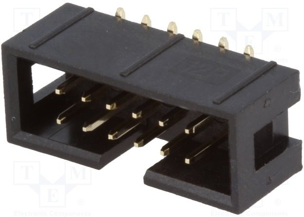 T821M112A1S100CEU-, Гнездо, IDC, "папа", PIN: 12, прямой, SMT, "gold flash", 2,54мм