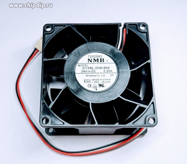 Вентилятор NMB 3115RL-05W-B69 24v 0.50A 80x38 3pin