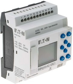 EASY-E4-AC-12RC1, EASY-E4 Logic Control, 100 240 V ac/dc Digital, Relay, 8 x Input, 4 x Output With