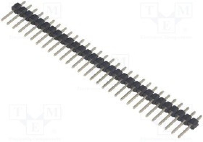 ZL201-30G, Планка штыревая на плату прямая шаг 2,54мм 1x30 выв.