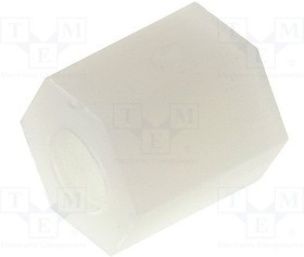 FIX-HP4-6, Дистанцирующая стойка с резьбой, шестигранная, полиамид, M4