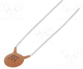 CC-102/100, Конденсатор: керамический, 1нФ, 100В, Y5U, ±20%, THT, 5мм CC-102/100, Конденсатор: керамический, 1нФ, 100В, Y5U, ±20%, THT, 5мм