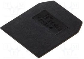 PSU-4-BK, Концевая планка/перегородка, ZUG-G2.5, ZUG-G4, черный, Шир: 1мм