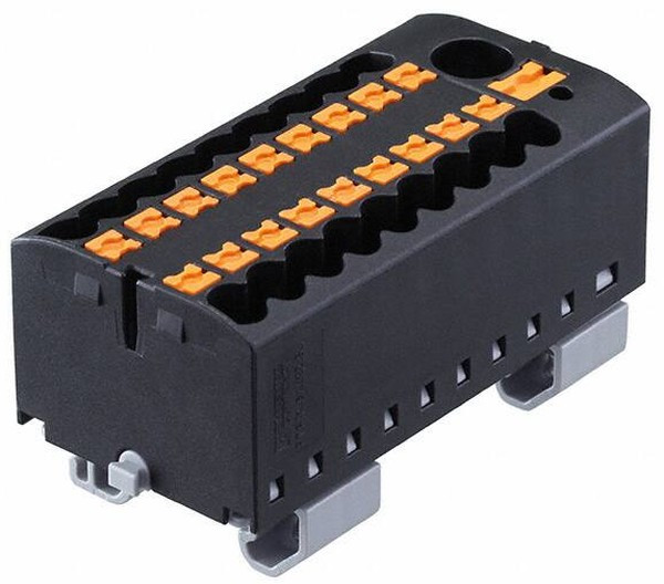 3274224, DIN Rail Terminal Blocks PTFIX6/18X2,5NS15ABK 2.5mm2 w/6mm2 feedi