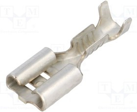 BM02191, Наконечник плоский, 6,3мм, 0,8мм, "мама", 0,5-1мм2, обжим, прямой