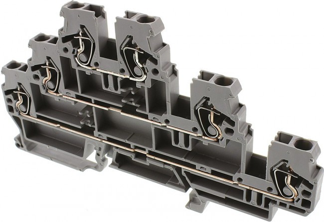 870-551, TERMINAL BLOCK, DIN RAIL, 6 POSITION, 28-12AWG