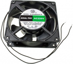 G12038HA2BL-5P, (120*120*38 220V), Вентилятор 220В AC, 2600об/мин., 2.32м3/мин, 120х120х38мм, подшипник качения, тип вывода - провод