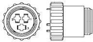 206037-2, Conn CPC SKT 3 POS Crimp ST Cable Mount 3 Terminal 1 Port Standard