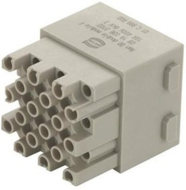 09140363102, Heavy Duty Power Connectors Han DD 36P QUAD MODULE FEMALE CRIMP