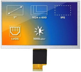 RVT70HSLNWN00, TFT Displays &amp; Accessories 7.0", LVDS, no frame, no touch