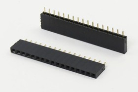 Разъем PBS-1x17 розетка, шаг P2.54, контакты 17P, h-8.4, монтаж на плату