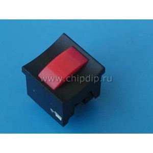 PSM2-0-R-B, Кнопка мини без фиксации, красная в черном корпусе