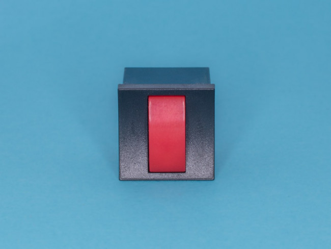 PSM2-0-R-B, Кнопка мини без фиксации, красная в черном корпусе