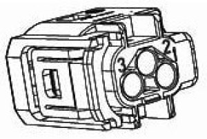 2-967642-1, Корпус разъема, Серия Micro Quadlok, Гнездо, 3 вывод(-ов), 3.1 мм