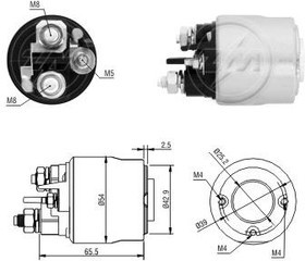 ZM2494, Реле втягивающее стартера ZM2494, Реле втягивающее стартера
