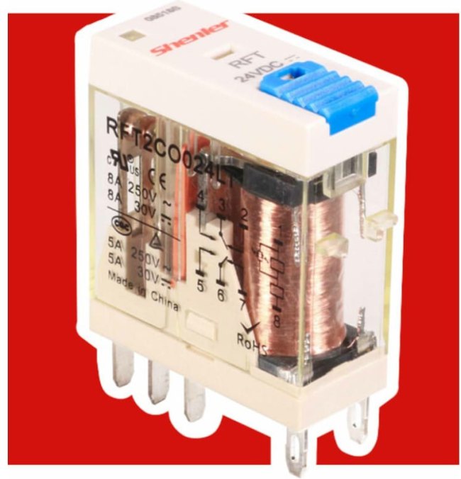 Реле 2C 24v DC + светодиод + тест-кнопка RFT2CO024LT Реле 2C 24v DC + светодиод + тест-кнопка RFT2CO024LT