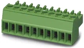 1840379, 160V 8A 3 1 3.5mm Зеленый Разъем P=3.5mm Подключаемая Клеммная Колодка 1840379, 160V 8A 3 1 3.5mm Зеленый Разъем P=3.5mm Подключаемая Клеммная Колодка