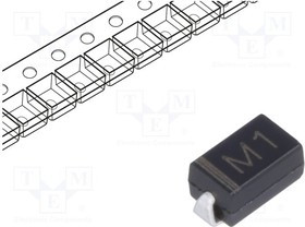 M1-DCO, Диод: выпрямительный, SMD, 50В, 1А, SMA, Ufmax: 1,1В, Ifsm: 30A