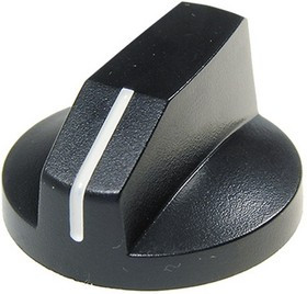 46119, Ручка пластик, D25.1мм, отв. 6ммх18 зубьев