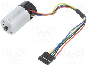 4800, Двигатель: DC, с энкодером, 6ВDC, 6,5А, Iраб: 275мА, 25x46мм, 60г